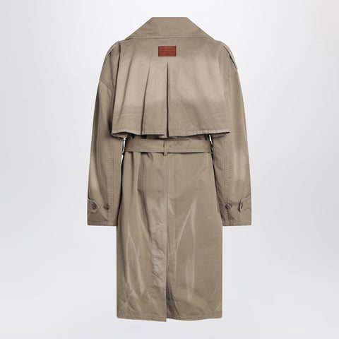 Acne Studios Acne Studios Belted coat in beige cotton twill