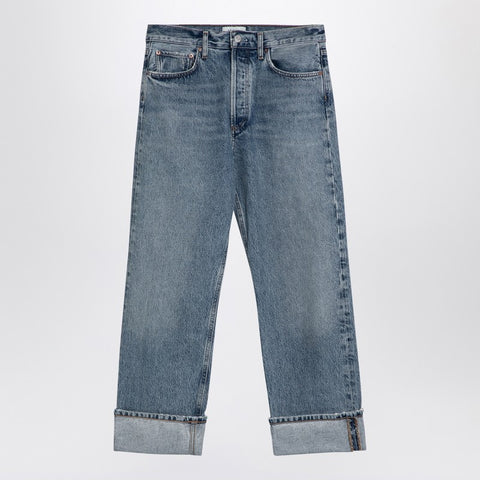 Agolde AGOLDE Light blue Fran jeans in organic denim with turn-ups