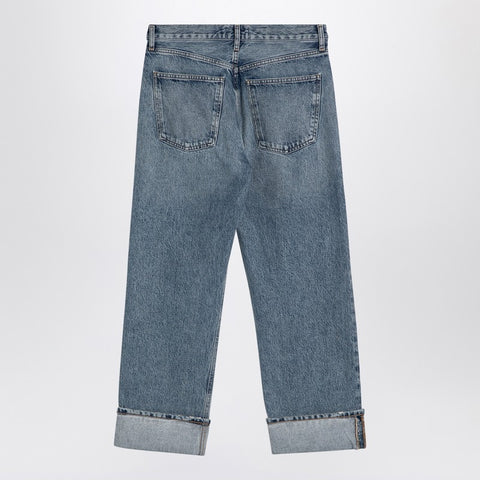 Agolde AGOLDE Light blue Fran jeans in organic denim with turn-ups