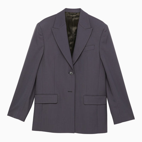 Acne Studios Acne Studios Blue single-breasted jacket in wool blend
