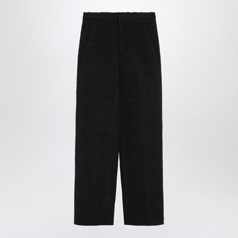 Loulou Studio Loulou Studio Black straight bouclé trousers