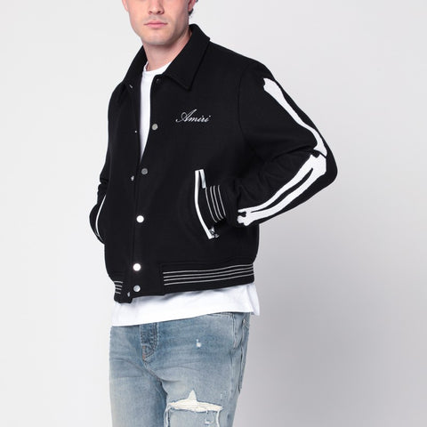 Amiri AMIRI Black wool blend jacket with logo