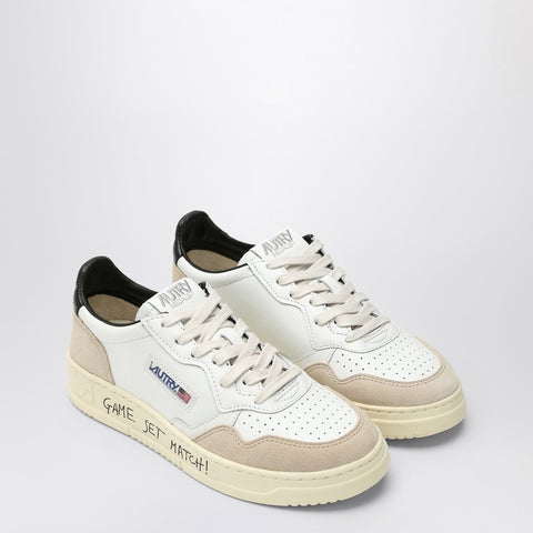 Autry AUTRY Medalist trainer in white/black leather and suede