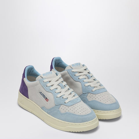 Autry AUTRY Medalist sneakers in white/light blue/mauve suede