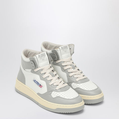 Autry AUTRY Medalist Mid sneakers in white/light grey leather
