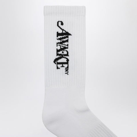 Awake NY Awake NY White cotton socks with logo