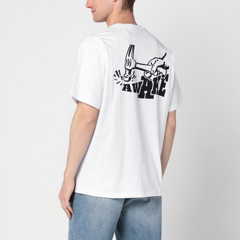 Awake NY Awake NY White T-shirt with hammer print