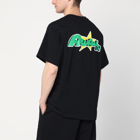 Awake NY Awake NY Black T-shirt with Star A logo