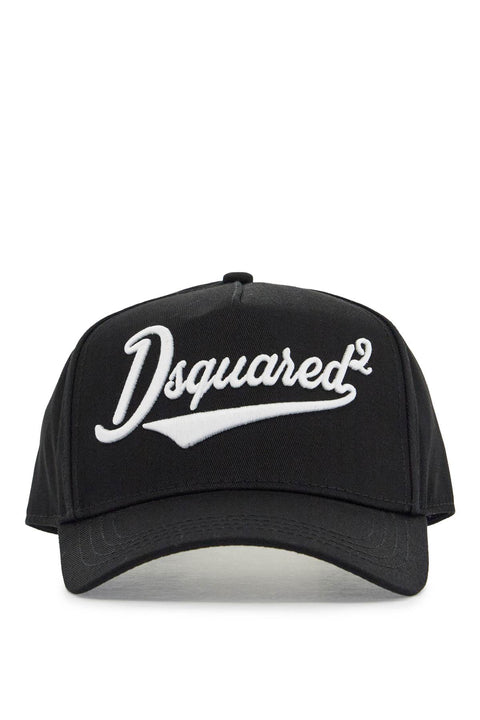 Dsquared2 Dsquared2 black adjustable curved brim embroidered baseball cap