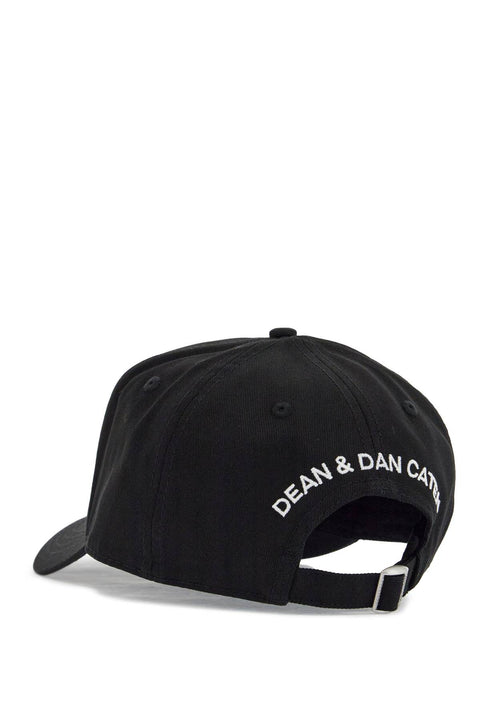 Dsquared2 Dsquared2 black adjustable curved brim embroidered baseball cap