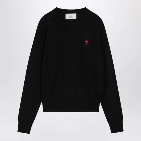Ami Paris Ami Paris Black Ami De Coeur wool jumper