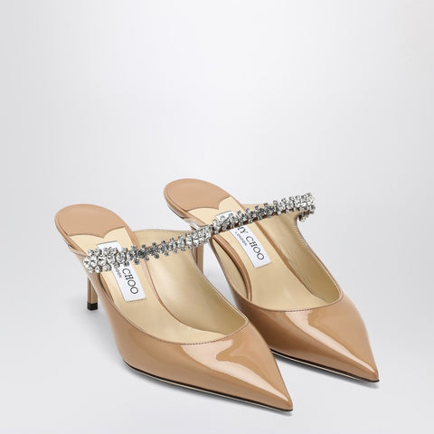 Jimmy Choo Jimmy Choo Bing 65 biscuit colour sabot with rhinestones