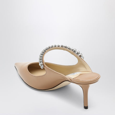 Jimmy Choo Jimmy Choo Bing 65 biscuit colour sabot with rhinestones