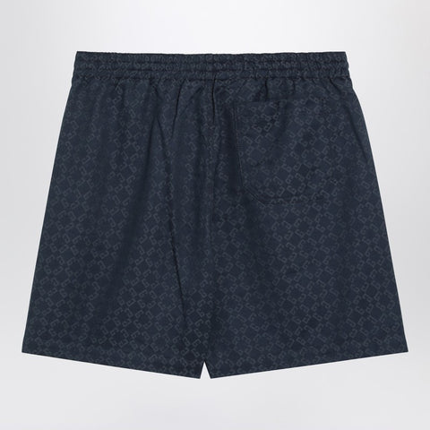 Givenchy Givenchy Grey/blue shorts with 4G logo print