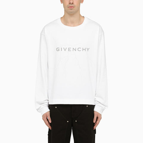 Givenchy Givenchy White logoed crew-neck sweatshirt