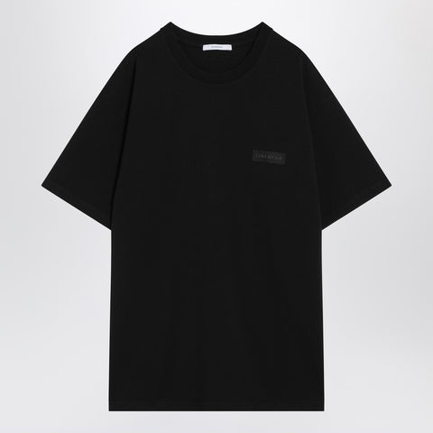 Givenchy Givenchy Black cotton T-shirt with logo patch