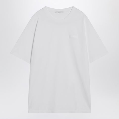 Givenchy Givenchy White cotton T-shirt with logo patch