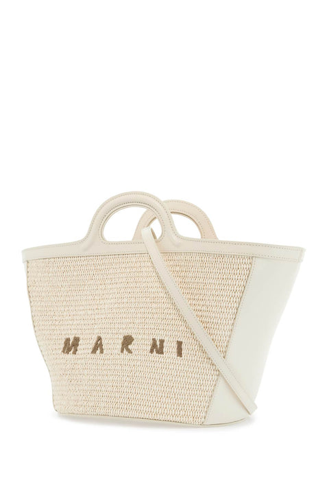 Marni Marni beige cotton and nylon handbag with woven design