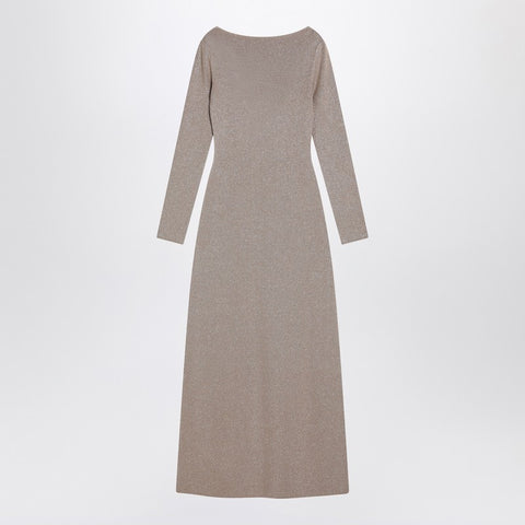 Max Mara Pianoforte Max Mara Pianoforte Beige dress in viscose and lurex yarn