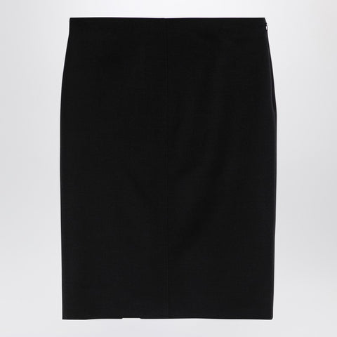 Givenchy Givenchy Black wool skirt with metal button 4G