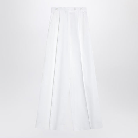 Givenchy Givenchy White pleated cotton trousers