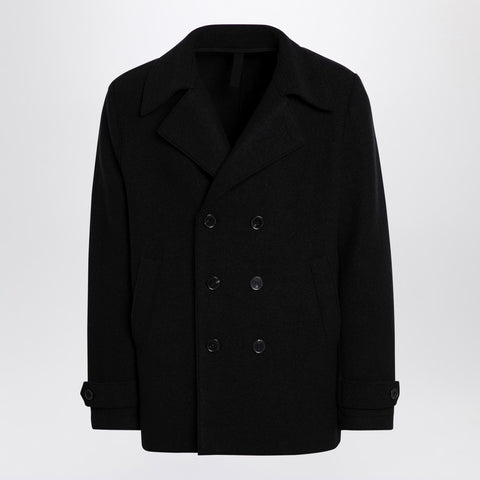 Harris Wharf London Harris Wharf London Black peacoat in boiled wool