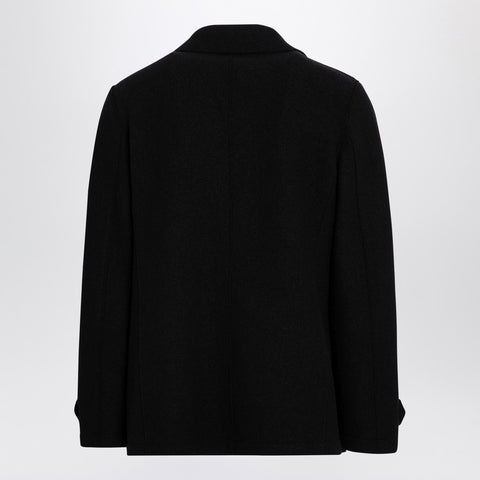 Harris Wharf London Harris Wharf London Black peacoat in boiled wool