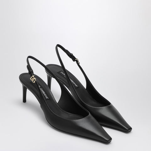 Dolce & Gabbana Dolce & Gabbana Dolce&Gabbana Black leather slingback décolleté
