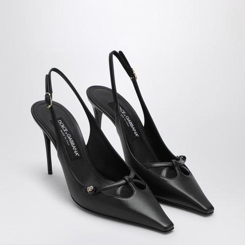 Dolce & Gabbana Dolce & Gabbana Dolce&Gabbana Black leather slingback décolleté