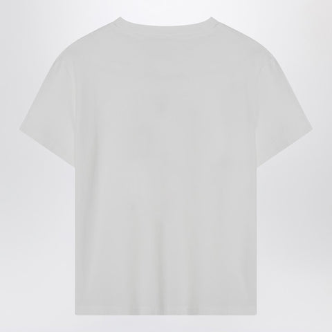 Acne Studios Acne Studios White cotton T-shirt with logo