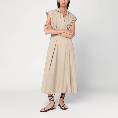 A.P.C. A.P.C. Beige midi dress in cotton