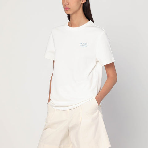 A.P.C. A.P.C. White T-shirt with logo embroidery