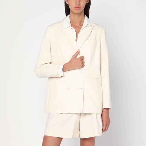 A.P.C. A.P.C. Double-breasted jacket in écru cotton