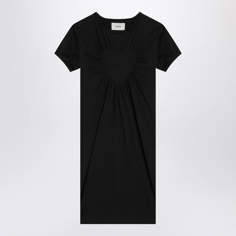 Coperni Coperni Black mini dress with heart