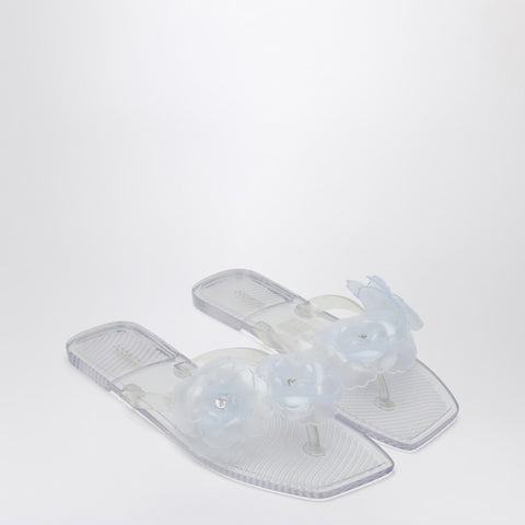 Coperni Coperni Transparent silicone flower flip-flops
