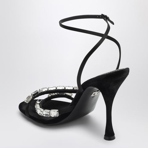 Dolce & Gabbana Dolce & Gabbana Dolce&Gabbana Black satin sandal with stones