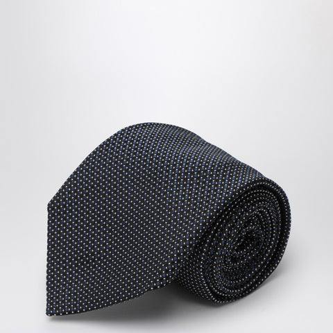 Destin Destin Blue polka dot silk tie