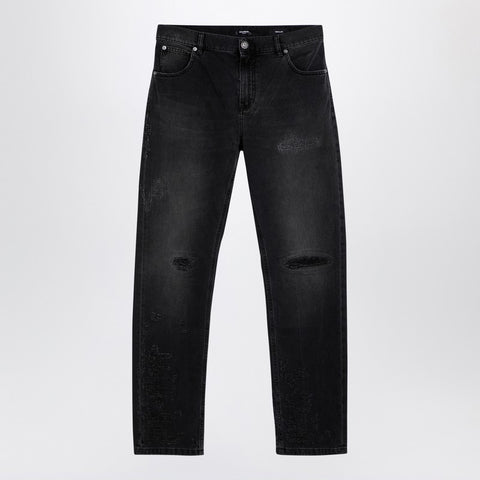 Balmain Balmain Black denim jeans with wear