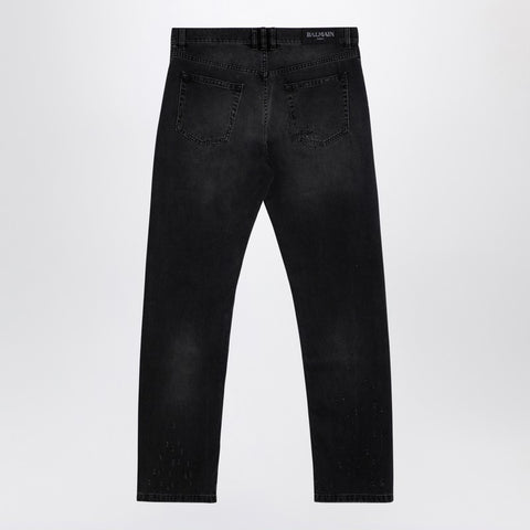 Balmain Balmain Black denim jeans with wear
