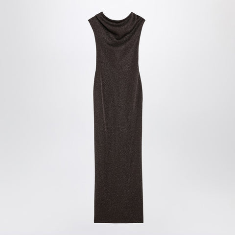 Max Mara Pianoforte Max Mara Pianoforte Brown dress in viscose and lurex yarn