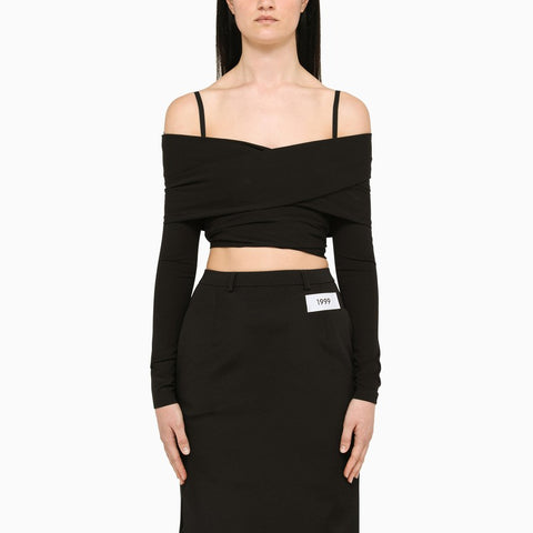 Dolce & Gabbana Dolce & Gabbana Dolce&Gabbana Black top with boat neckline