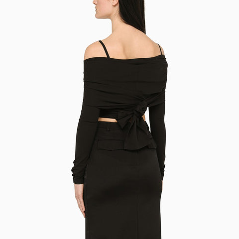 Dolce & Gabbana Dolce & Gabbana Dolce&Gabbana Black top with boat neckline