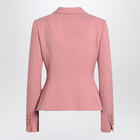 Dolce & Gabbana Dolce & Gabbana Dolce&Gabbana Single-breasted pink wool jacket