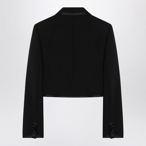 Dolce & Gabbana Dolce & Gabbana Dolce&Gabbana Cropped double-breasted black jacket