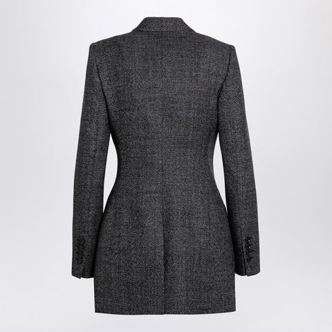 Dolce & Gabbana Dolce & Gabbana Dolce&Gabbana Anthracite grey tweed double-breasted jacket