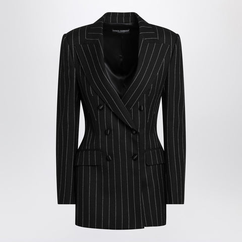 Dolce & Gabbana Dolce & Gabbana Dolce&Gabbana Double-breasted black pinstriped jacket