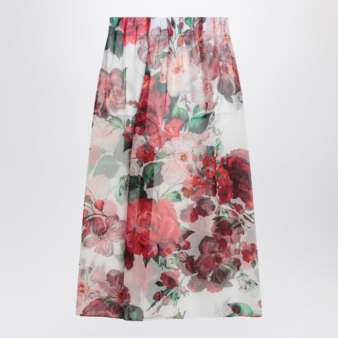 Dolce & Gabbana Dolce & Gabbana Dolce&Gabbana Chiffon silk skirt with Rose print