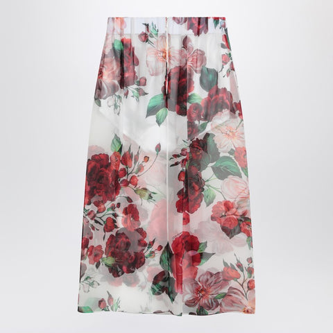 Dolce & Gabbana Dolce & Gabbana Dolce&Gabbana Chiffon silk skirt with Rose print