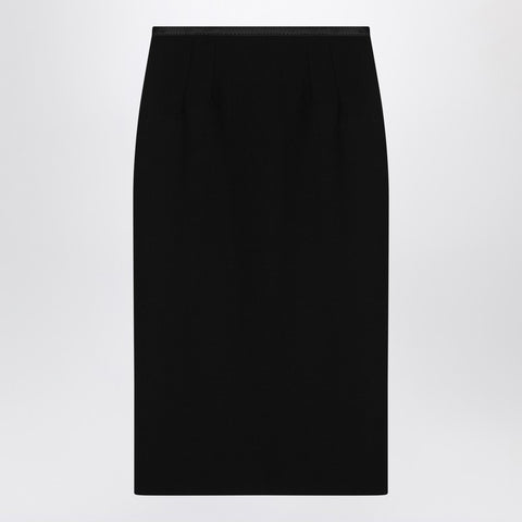 Dolce & Gabbana Dolce & Gabbana Dolce&Gabbana Black pencil skirt in wool crêpe
