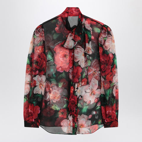 Dolce & Gabbana Dolce & Gabbana Dolce&Gabbana Shirt with bow in chiffon with Floral print
